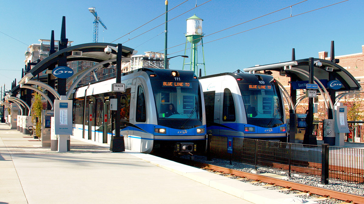CATS Charlotte Light Rail Roadwork and Bridges